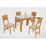 Conjunto Mesa Retangular Milena com 4 Cadeiras São Carlos - 1