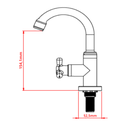 Ver imagem 5 de Torneira Lavatório de Mesa Bica Baixa Móvel Linha Vienna 1/2'' Abs Cor Branco e Cromado Durín