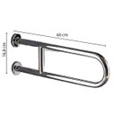 Ver imagem 2 de Barra de Apoio em U 60cm Kit 2 Uni Banheiro Box Seguranca Cadeirante Idoso Gestante Casa de Repouso