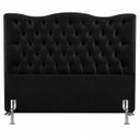 Ver imagem 1 de Cabeceira Espanha Queen Estofada em Suede Capitonê 160 cm:Preto