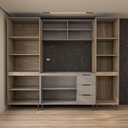 Ver imagem 4 de Cozinha Completa Modulada 10 Portas 3 Gavetas com Vidro Imperial/fume - Panorama Móveis