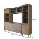 Ver imagem 3 de Cozinha Completa Modulada 10 Portas 3 Gavetas com Vidro Imperial/fume - Panorama Móveis
