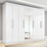 Guarda-roupa Casal Easy Slim 8 Portas com Espelho Branco - 1