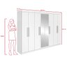 Guarda-roupa Casal Easy Slim 8 Portas com Espelho Branco - 4