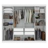 Guarda-roupa Casal Easy Slim 8 Portas com Espelho Branco - 5