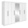 Guarda-roupa Casal Easy Slim 8 Portas com Espelho Branco - 3