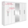 Guarda-roupa Casal Easy Slim 8 Portas com Espelho Branco - 10