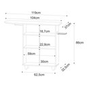 Ver imagem 7 de Tábua de Passar com Balcão 02 Portas Alice Branco 119 Cm - D'rossi Drossi