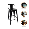 Banqueta Alta Oficial Iron Tolix com Encosto - Preto - 8 - 3