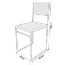 Ver imagem 4 de Kit 2 Cadeiras de Jantar Industrial Isa Premium Assento Estofado Veludo Bege Base Cobre