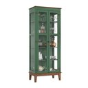 Ver imagem 2 de Cristaleira de Madeira Maciça 2 Portas - Cor: Verde