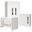 Ver imagem 1 de Quarto Infantil Katatau 4 portas Branco Brilho - Reller Móveis