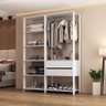 Guarda-roupas Closet Modulado 135cm 2 Peças com 2 Gavetas e Cabideiro Multimóveis Mp4320 - Branco - 1