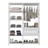 Guarda-roupas Closet Modulado 135cm 2 Peças com 2 Gavetas e Cabideiro Multimóveis Mp4320 - Branco - 2