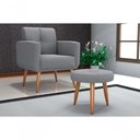 Ver imagem 6 de Kit Poltrona Decorativa Sala + Puff Havana Matrix Cinza