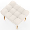 Ver imagem 7 de Puff Decorativo Para Sala De Estar Requinte L02 Linho Cru - Lyam Decor
