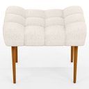Ver imagem 3 de Puff Decorativo Para Sala De Estar Requinte L02 Linho Cru - Lyam Decor