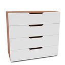 Ver imagem 2 de Cômoda Madri com 4 Gavetas 90x84cm Branco/Freijó 250700
