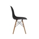 Ver imagem 3 de Kit com 6 Cadeira Eames Eiffel Wood Preta para Sala de Jantar