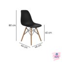 Ver imagem 5 de Kit com 6 Cadeira Eames Eiffel Wood Preta para Sala de Jantar