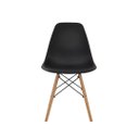 Ver imagem 2 de Kit com 6 Cadeira Eames Eiffel Wood Preta para Sala de Jantar
