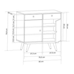 Aparador Buffet Retrô 90 Olivar - 4