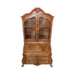 Cristaleira Clássica com Marchetaria com 4 Gaveta - 224x130x65cm Prime Home Decor Clássico - 1