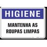 PLACA HIGIENE MANTENHA AS ROUPAS LIMPAS - 1