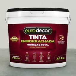 Tinta Emborrachada Fosca de 3,6 Kilos Branco - 01.01.06.0001 - Eurodecor - 2