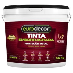 Tinta Emborrachada Fosca de 3,6 Kilos Branco - 01.01.06.0001 - Eurodecor - 1