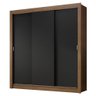 Guarda-roupa Casal 3 Portas de Correr Rustic/preto Nobre Madesa - 3