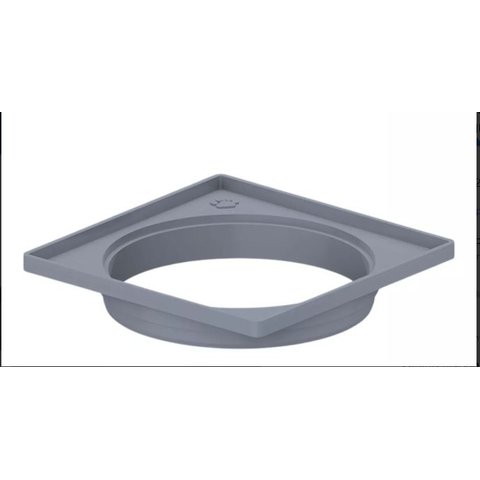 Porta Grelha Quadrado Prata 100mm - Tigre - Cx C/ 6 Pçs