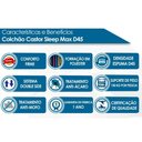 Ver imagem 2 de Colchão Casal Castor Espuma D45 Sleep Max Euro Pillow (138x188x25) - 