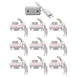 10 X Bloco Autonomo 2 Faróis 6w 450lm Bivolt Luz Emergência - 1