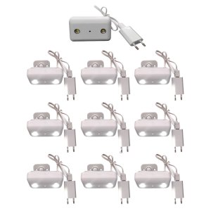 10 X Bloco Autonomo 2 Faróis 6w 450lm Bivolt Luz Emergência