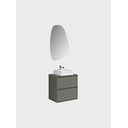 Ver imagem 5 de Gabinete para Banheiro com Cuba e Espelheira Organica 60cm Mdf Verde Dubai - On Móveis