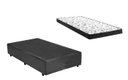 Ver imagem 1 de Cama Box Solteiro Colchão Mola Bonnel Premium + Box Sintético 60x88x188 Cor:cinza