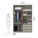Ver imagem 2 de Guarda-roupa Solteiro 2 Portas De Correr 160 Cm Cumaru