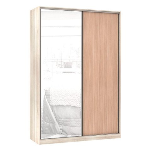 Guarda-roupa Solteiro 2 Portas De Correr 160 Cm Cumaru