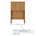Ver imagem 6 de Módulo de Guarda Roupa Aéreo Ponte Casal 145cm 100% MDF Cairo Marrom/Cinamomo