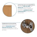 Ver imagem 7 de Módulo de Guarda Roupa Aéreo Ponte Casal 145cm 100% MDF Cairo Marrom/Cinamomo