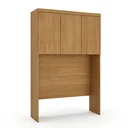 Ver imagem 2 de Módulo de Guarda Roupa Aéreo Ponte Casal 145cm 100% MDF Cairo Marrom/Cinamomo