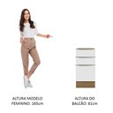 Ver imagem 5 de Balcão Madesa Lux 40 cm 3 Gavetas (Sem Tampo) Rustic/Branco Veludo