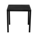 Ver imagem 3 de Mesa Lateral Quadrada com Tampo Ripado de Alumínio para Espreguiçadeira de Piscina