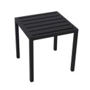 Ver imagem 2 de Mesa Lateral Quadrada com Tampo Ripado de Alumínio para Espreguiçadeira de Piscina