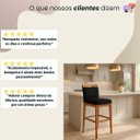 Ver imagem 6 de Kit 2 Banquetas Alta Cozinha Gourmet Estofada Suede:suede Preto
