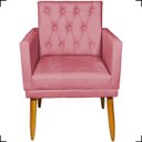 Ver imagem 4 de Kit Namoradeira Decorativa Para Sala Capitonê Com Base + 4 Poltronas Para Recepção Suede