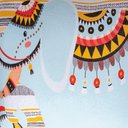 Ver imagem 2 de Fronha Portallar Malha 100% Algodão Estampa Localizada Safari 48cmx68cm Branco