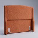Ver imagem 7 de Cabeceira para Cama Box Casal Padrão Shae 140cm Estofada com Frame Bouclê Terracota - Desk Design