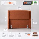 Ver imagem 4 de Cabeceira para Cama Box Casal Padrão Shae 140cm Estofada com Frame Bouclê Terracota - Desk Design